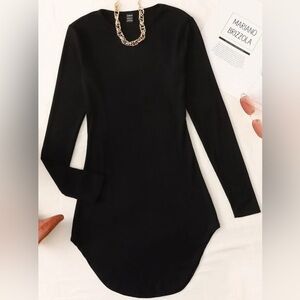 Chic Black Long Sleeve Dress